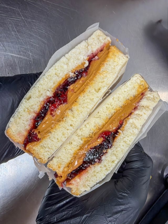 Peanut butter & jelly sandwich.