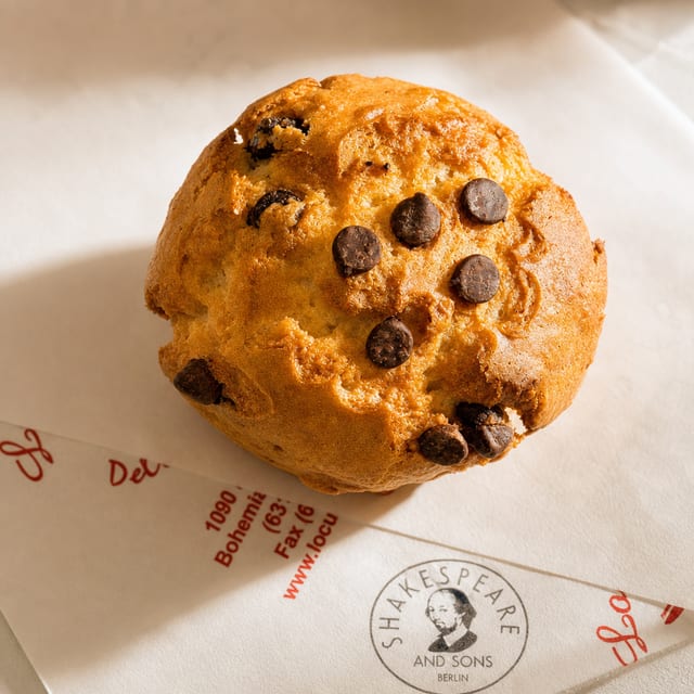 Chocolate Chip Gourmet Muffin.